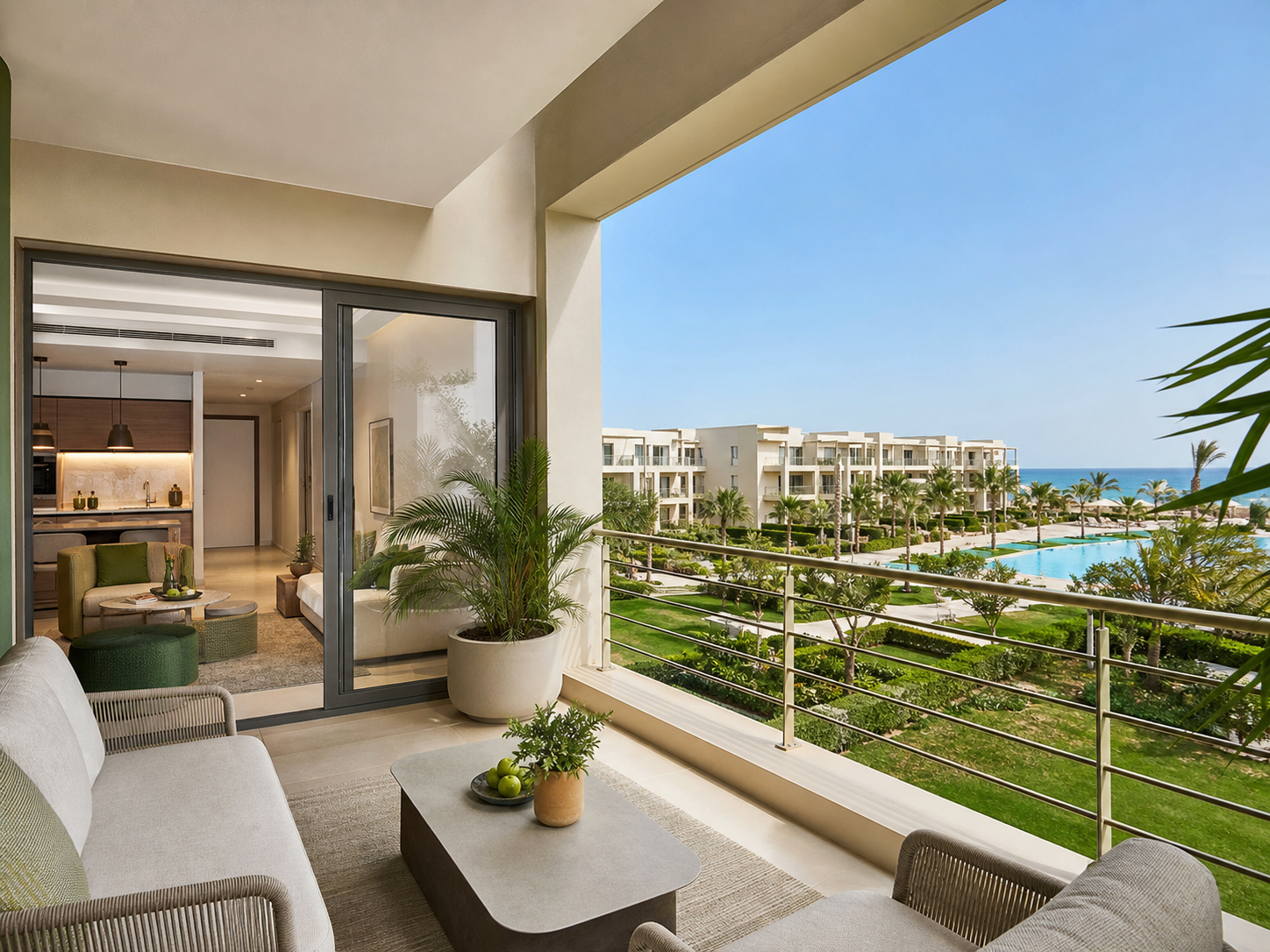 Modernes Apartment mit Terrasse in einem Resort am Roten Meer